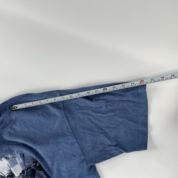 Beatles studio session Y2K Blue Ombre T-Shirt Size LARGE Band Music Tee - Picture 7 of 9